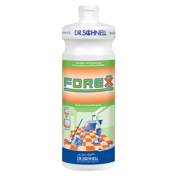 Dr. Schnell Forex, Alkalischer Unterhalts- und Grundreiniger, 1 Liter Flasche