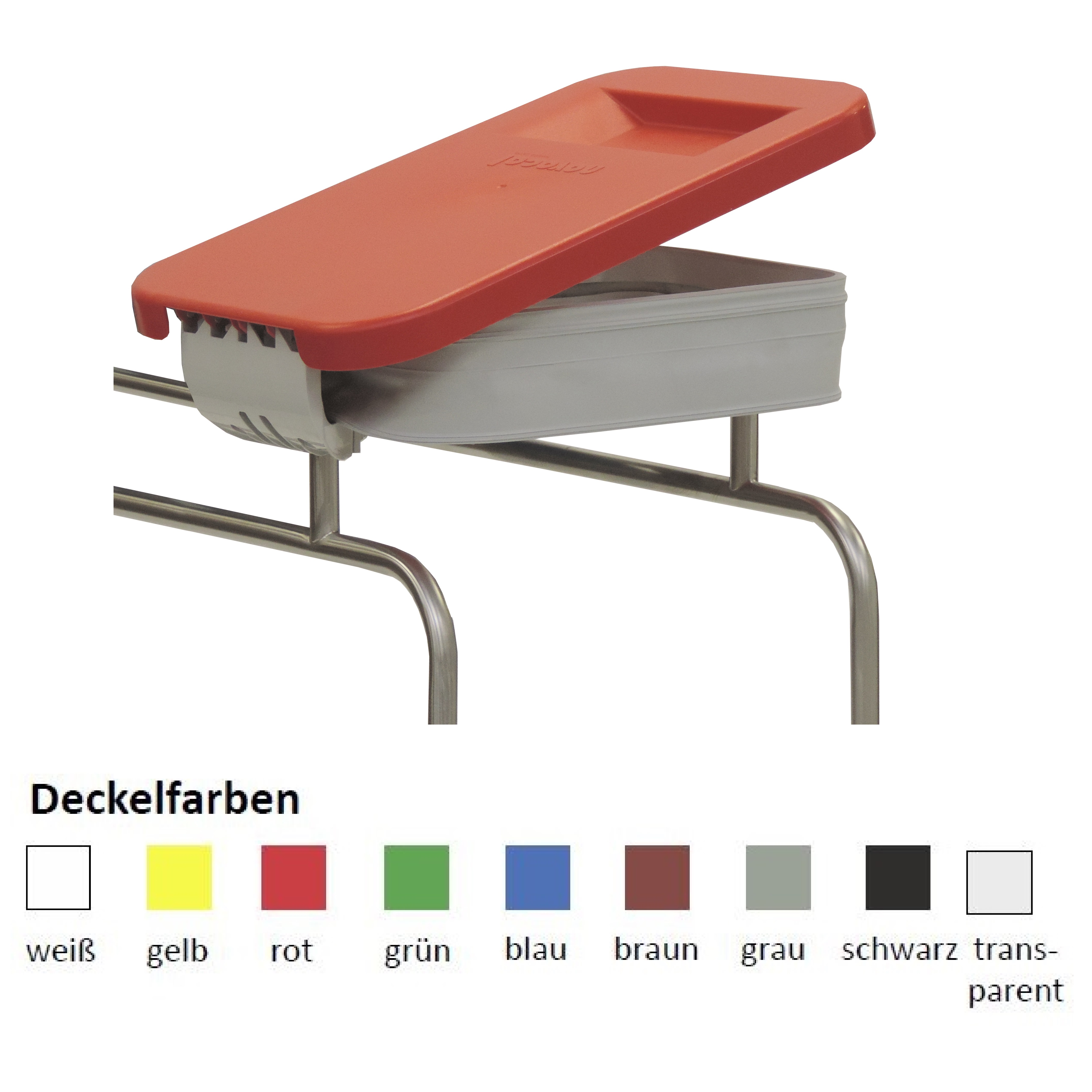 novocal Kunststoffdeckel schwarz, inkl. Kunststoffscharnier und Softclose