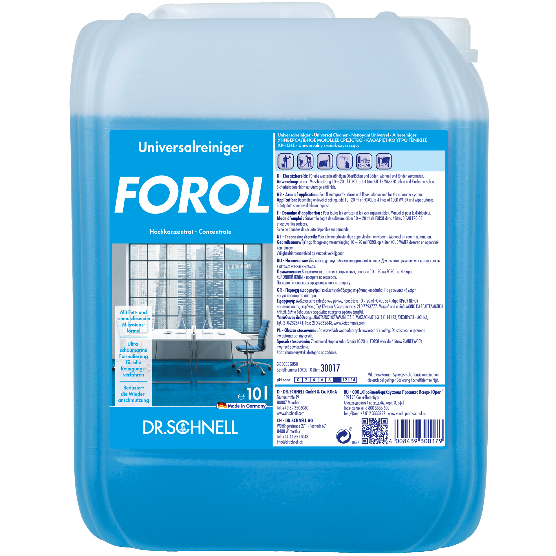 Dr. Schnell Forol Universalreiniger, 10 Liter Kanister