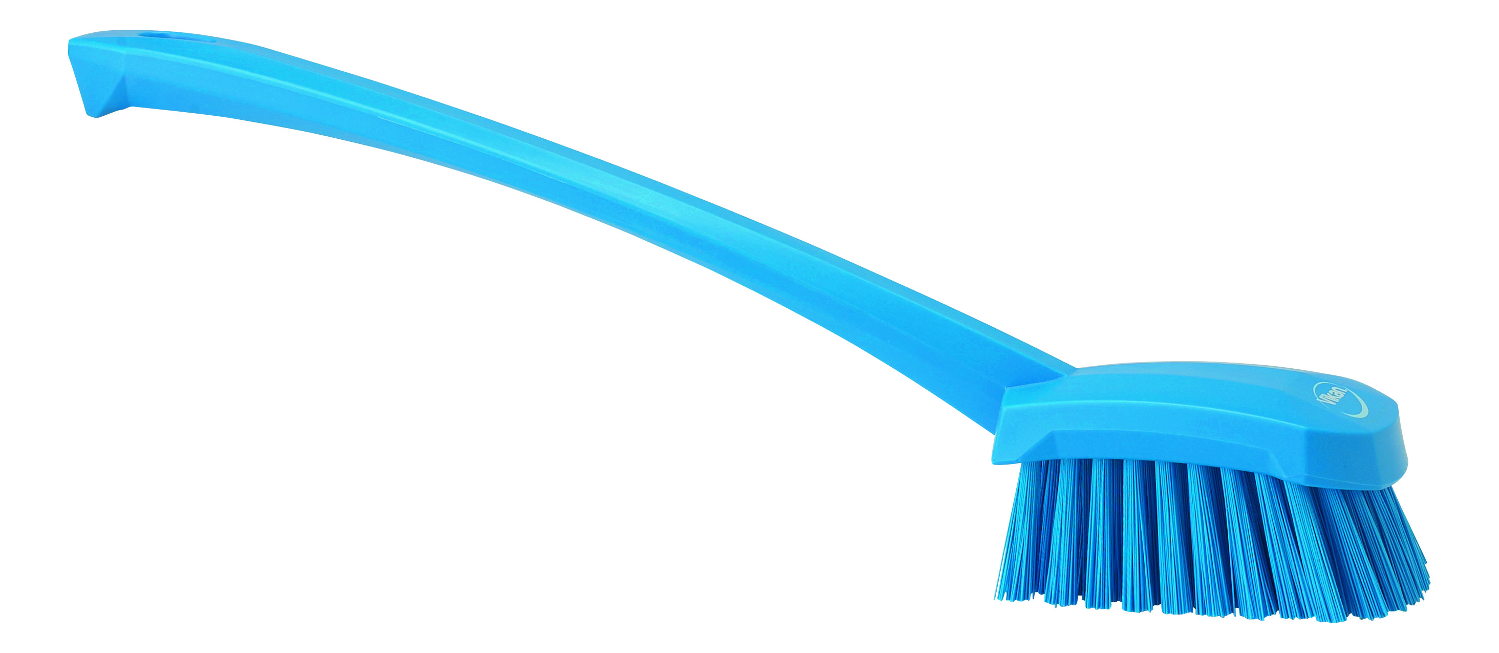 Vikan langstielige Waschbürste, hart, Länge: 415 mm, blau