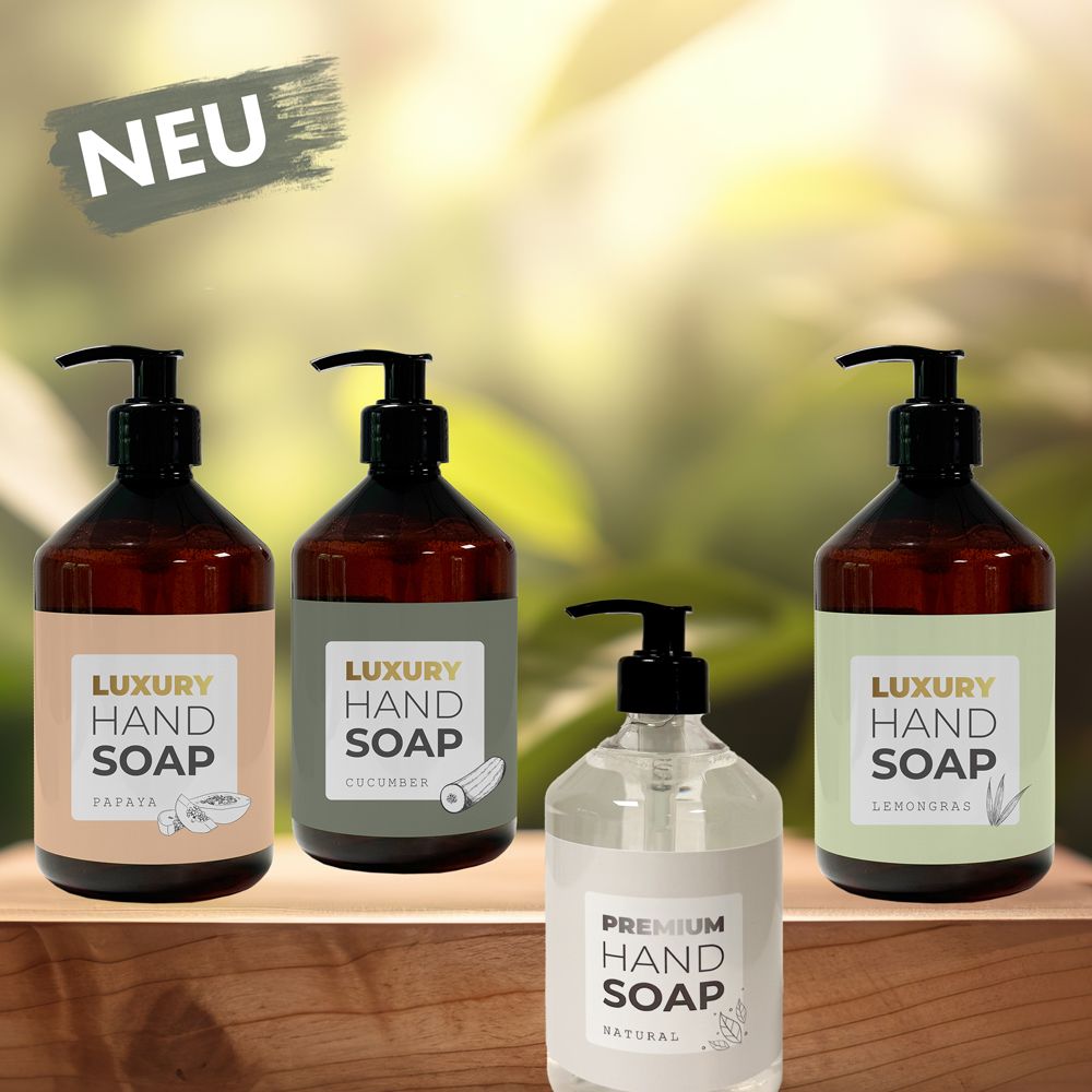 PREMIUM Hand Soap Natural UH100, 500 ml Flasche, im Pumpspender, 6 Flaschen/Karton