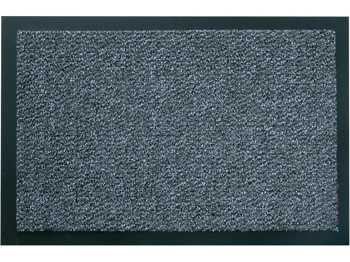 Schmutzfangmatte hochflorig, Polypropylen, rutschfester PVC Rücken, schwarz/meliert, 90 x 150 cm