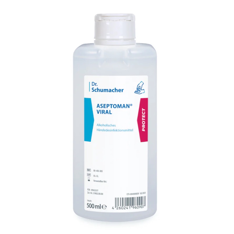 Aseptoman Viral Händedesinfektion, RKI (A/B) gelistet, 500 ml Flasche