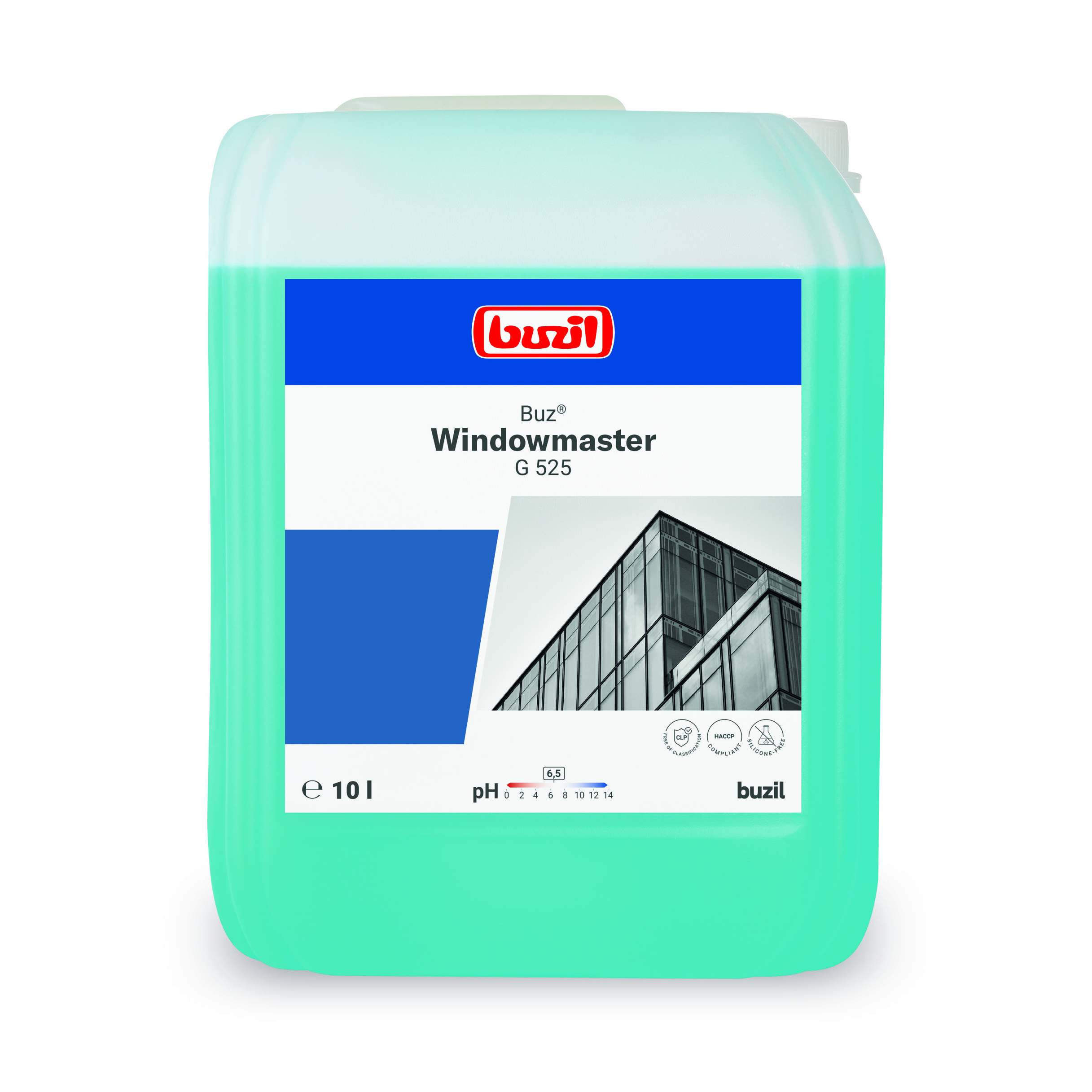 Buzil Buz Windowmaster G525, 10 Liter Kanister, Glas- und Fensterreiniger-Konzentrat