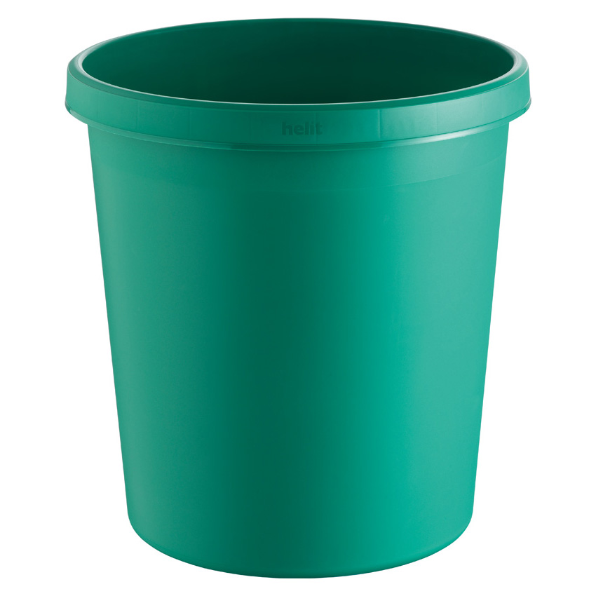 Papierkorb rund, Kunststoff, grün, 18 Liter