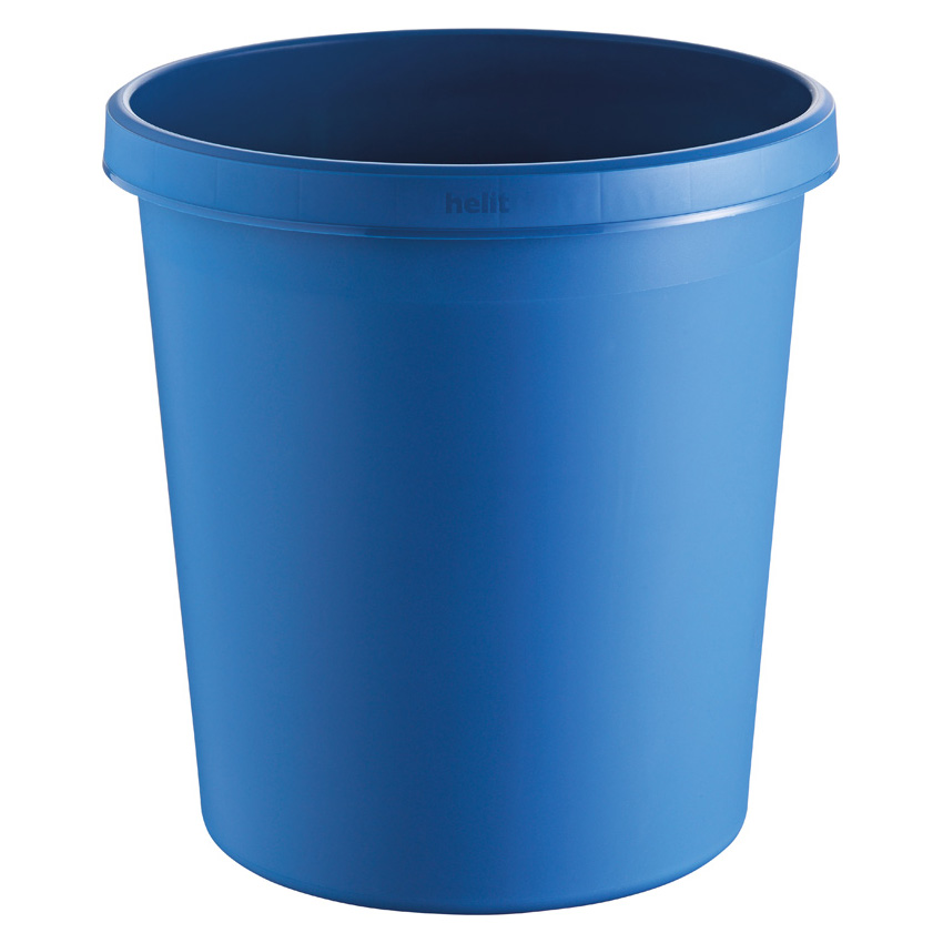 Papierkorb rund, Kunststoff, blau, 18 Liter