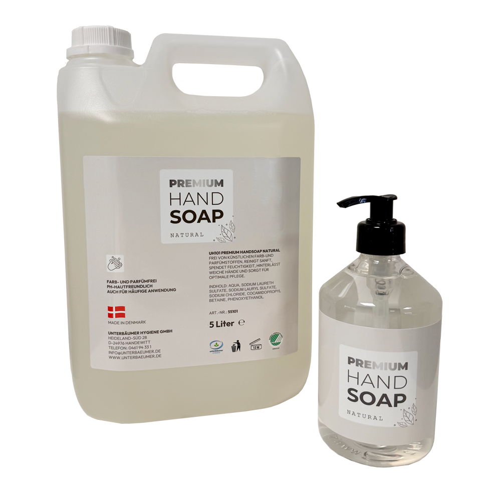 PREMIUM Hand Soap Natural UH101, neutrale, parfümfreie Waschlotion, 5 Liter Kanister