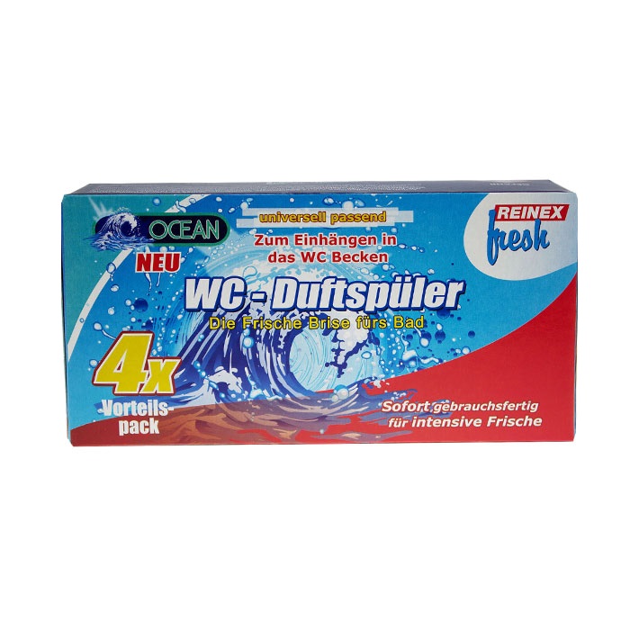 Reinex WC-Duftspüler Meeresfrische, 4er Packung