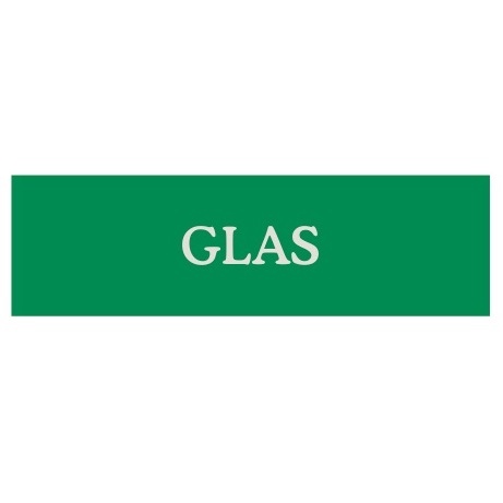 novocal Wertstoffaufkleber klein - Glas (grün), 120 x 40 mm (BxH)