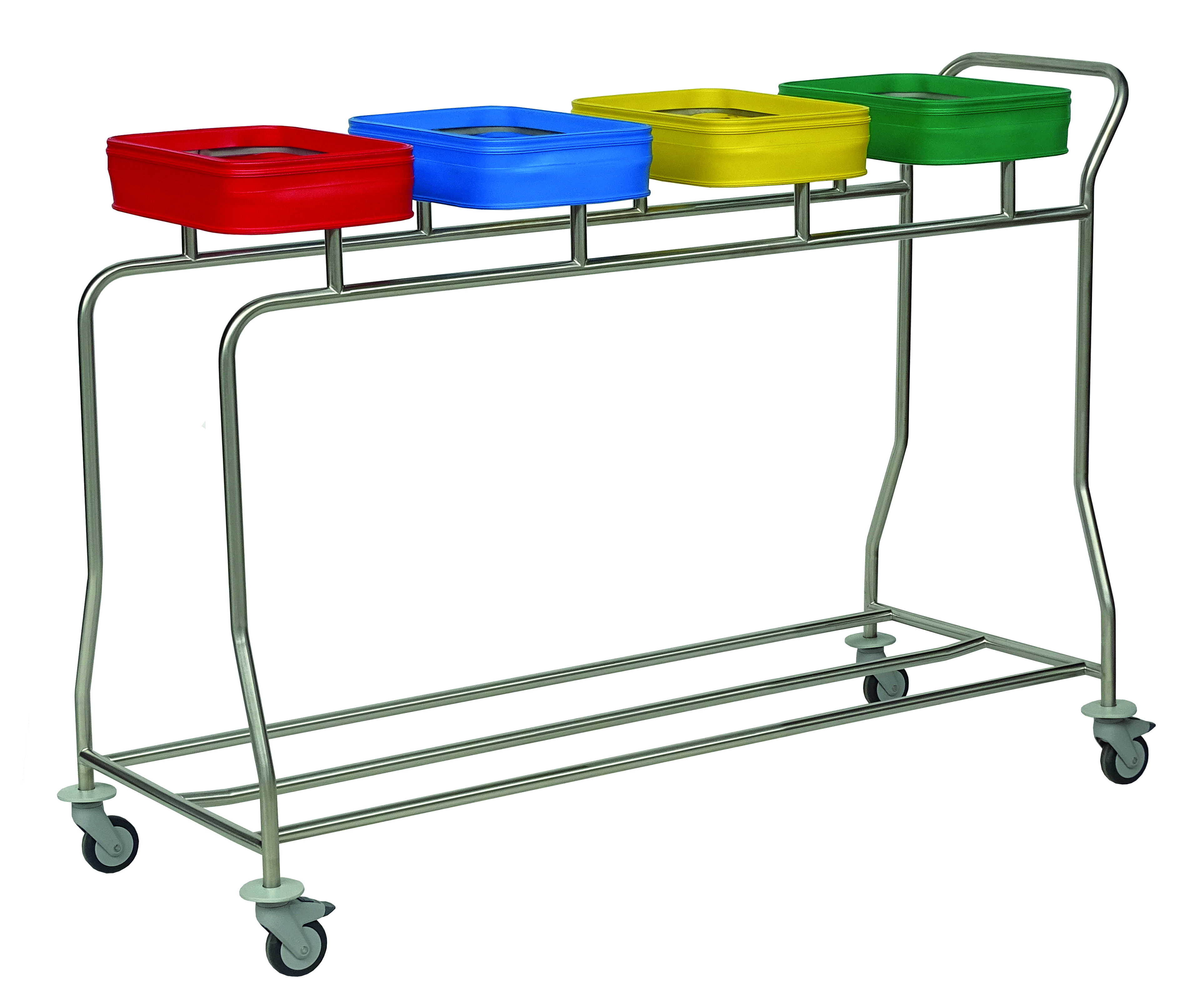 novocal Wäschesammler "Kompakt Plus" 4-fach, mit Schiebebügel, Gesamtmaße: 1340 x 565 x 965 mm (BxTxH)