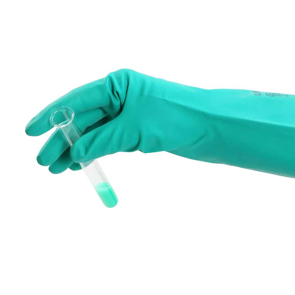 Clean-Expert – Nitril, grün, Gr. L (8-9), Chemikalienschutzhandschuh, 320 mm, 1 Paar