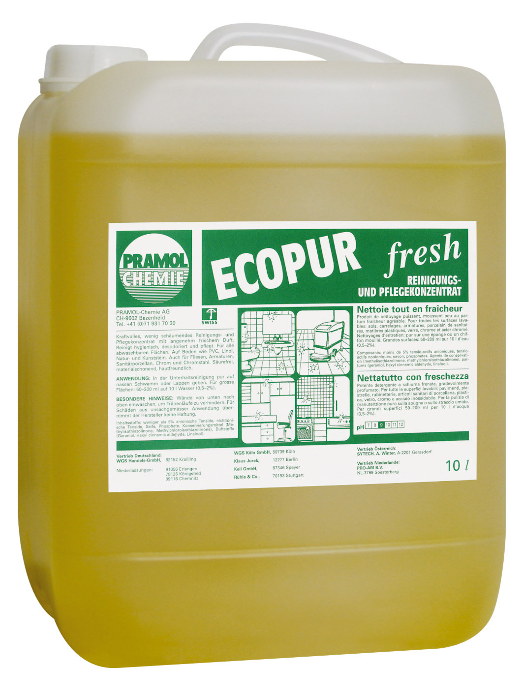 Pramol ecopur fresh, Reinigungs- und Pflegekonzentrat, 10 Liter
