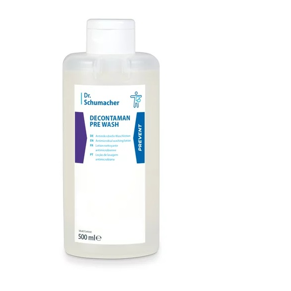 Decontaman pre Wash, antimikrobielle Waschlotion, Hände und Haut, 500ml Spenderflasche