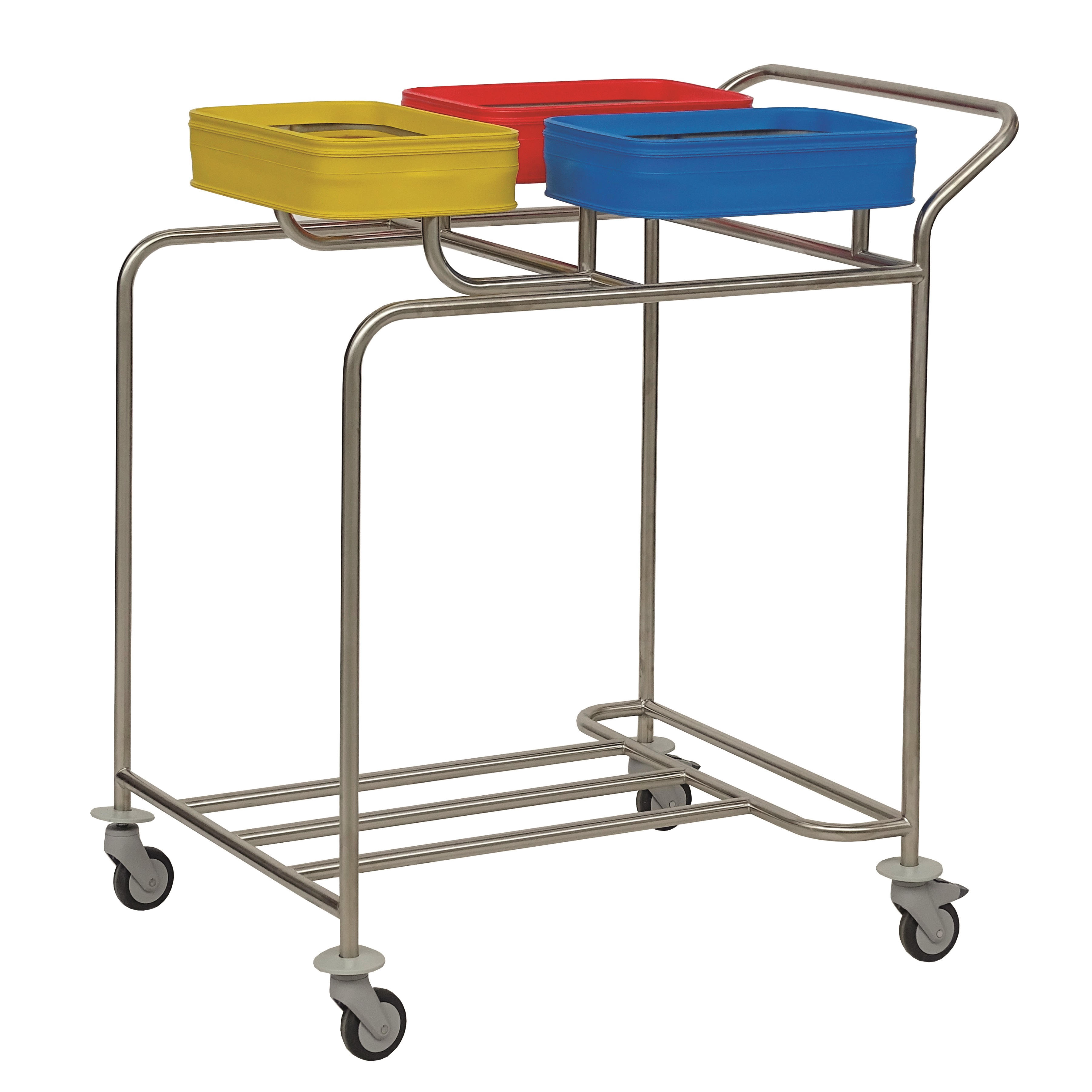 novocal Wäschesammler "Kompakt Plus" 3-fach, mit Schiebebügel, Gesamtmaße: 910 x 660 x 975 mm (BxTxH)