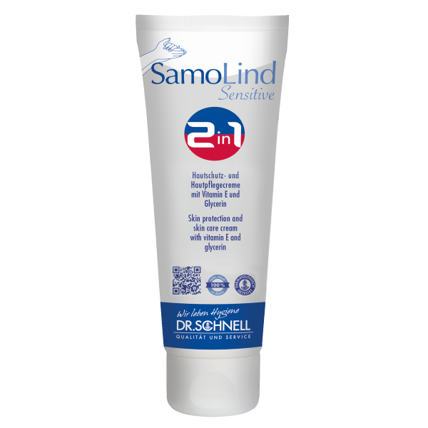 Dr. Schnell Samolind Sensitive 2in1, Hautschutz- und Hautpflegecreme, 50 ml Tube
