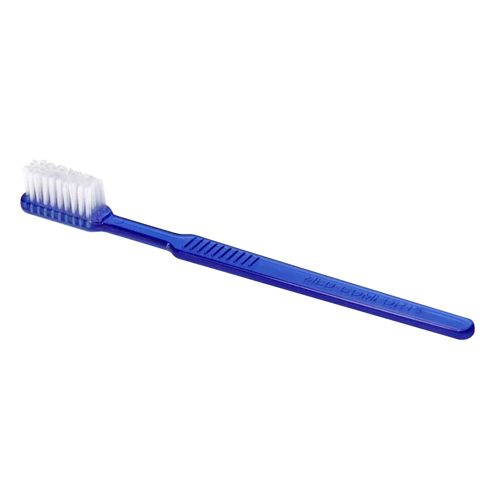 Med-Comfort Dental PS Einmalzahnbürste ohne Zahnpasta, blau, 15 x 2,6 cm, 100 Stück/Packung