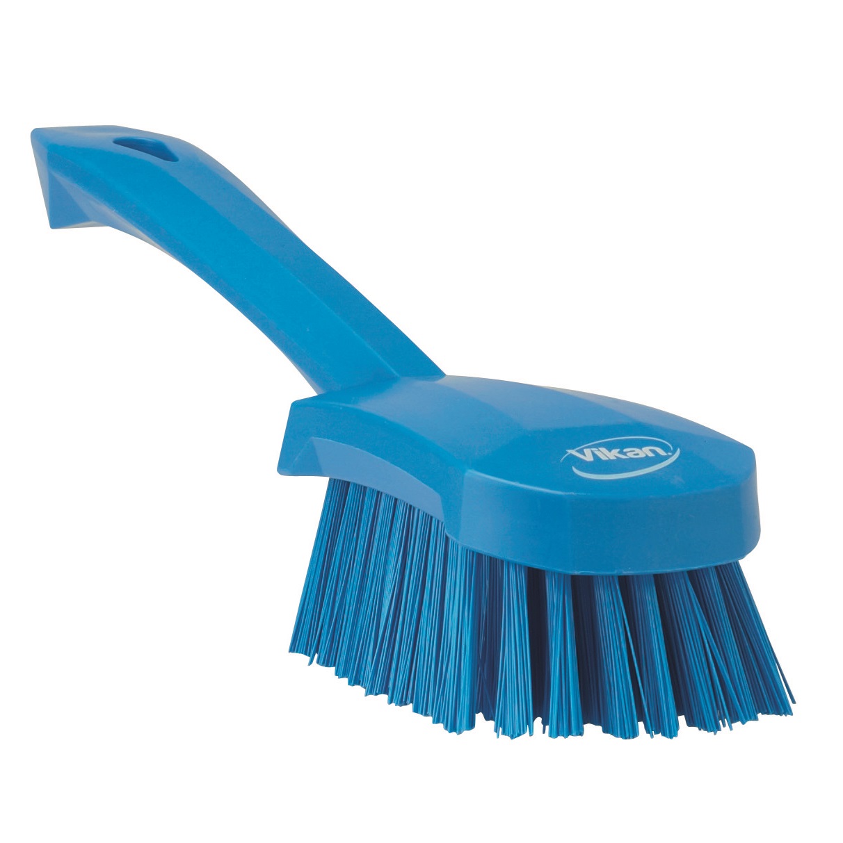 Vikan Handbürste mit kurzem Stiel, hart, Länge: 270 mm, blau