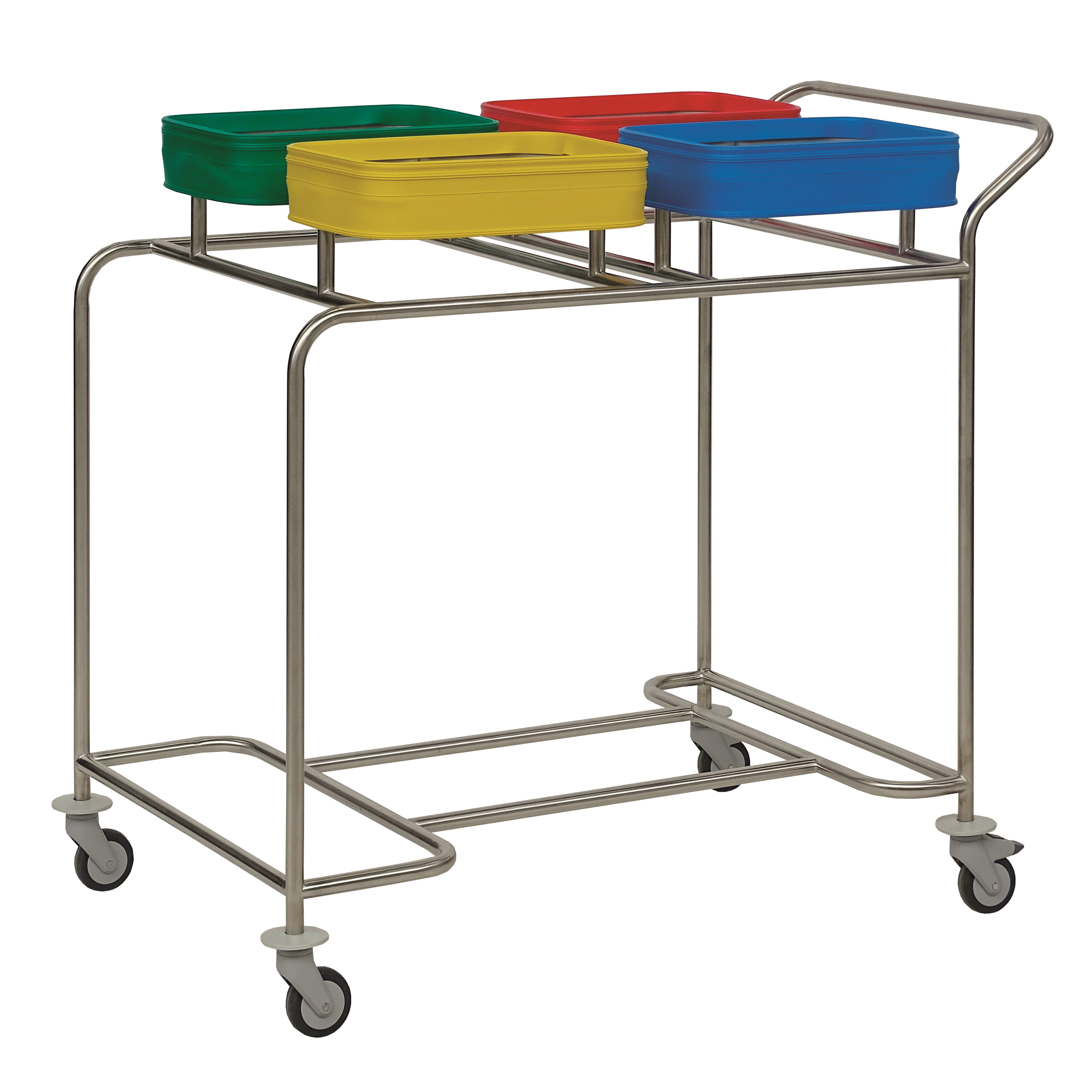 novocal Wäschesammler "Kompakt Plus" 4-fach, mit Schiebebügel, Gesamtmaße: 1060 x 660 x 975 mm (BxTxH)