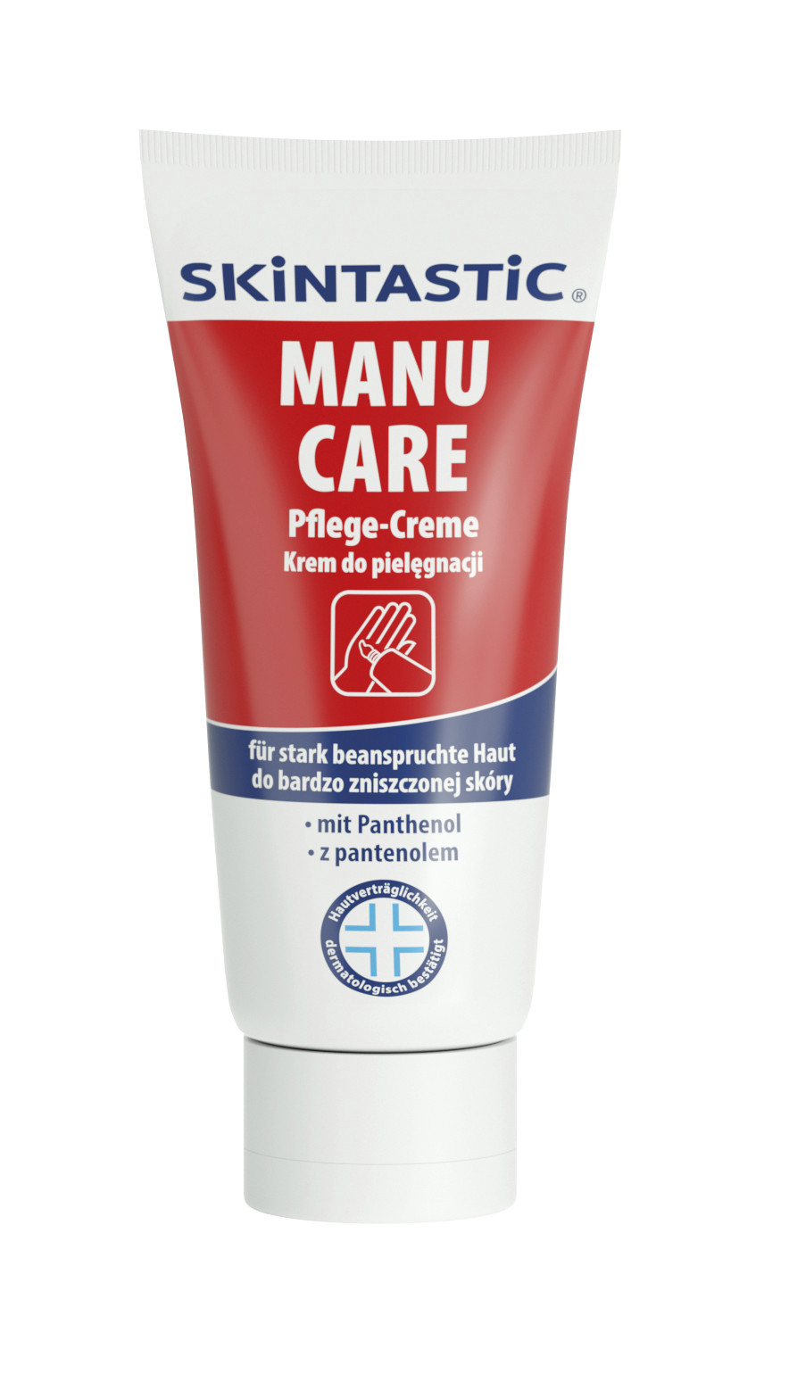 Skintastic Manu Care Hautpflegecreme, 1 Tube, für beanspruchte Haut, 100 ml