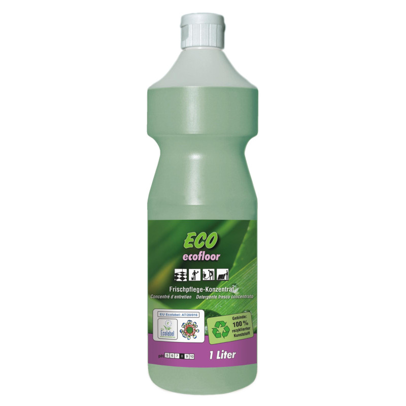 Pramol Eco ecofloor, 1 Liter Flasche, ökologische Wischpflege, 12 Flaschen/Karton