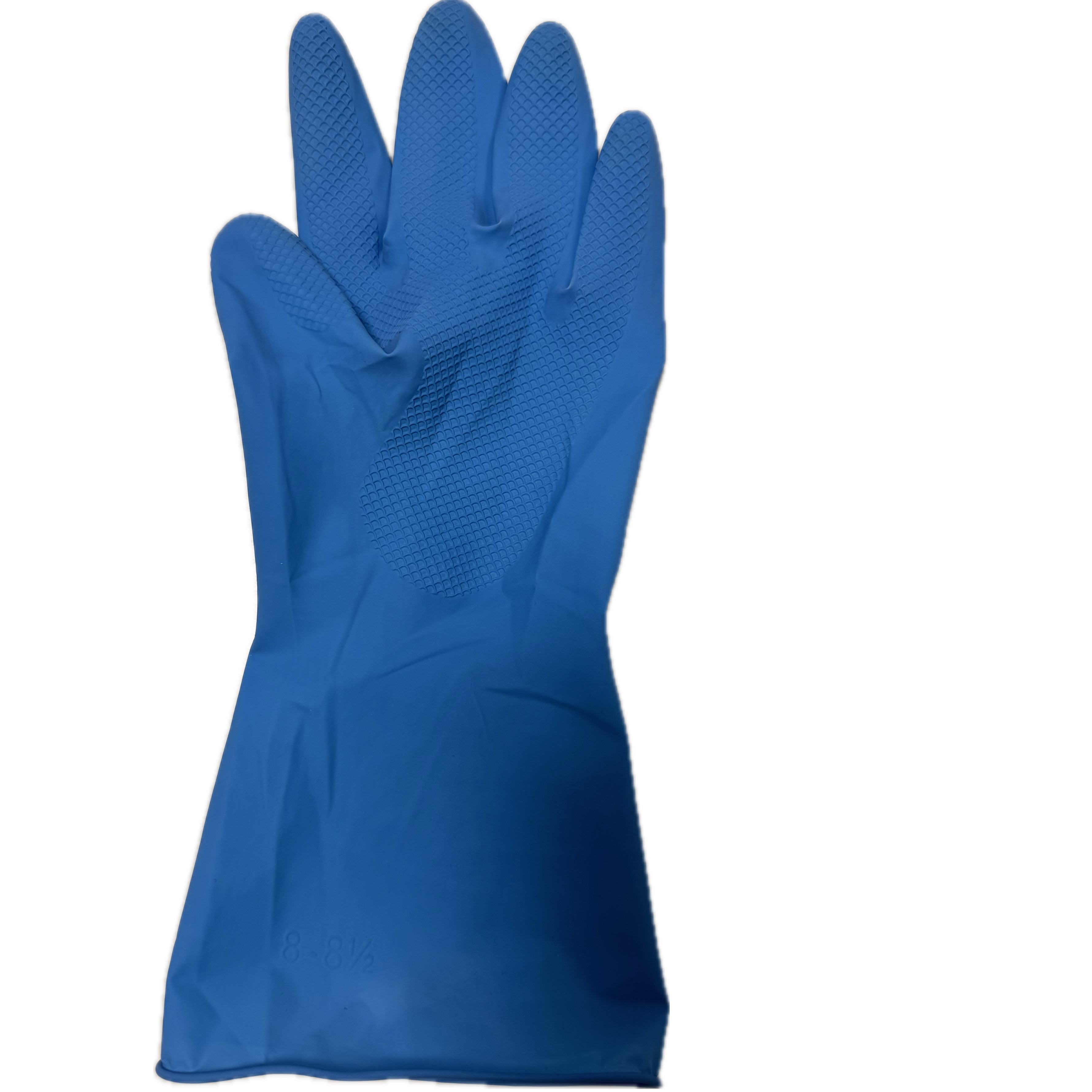 Clean-Comfort Haushaltshandschuhe Latex, blau, Gr. XL (9-10), puderfrei, baumwollbeflockt