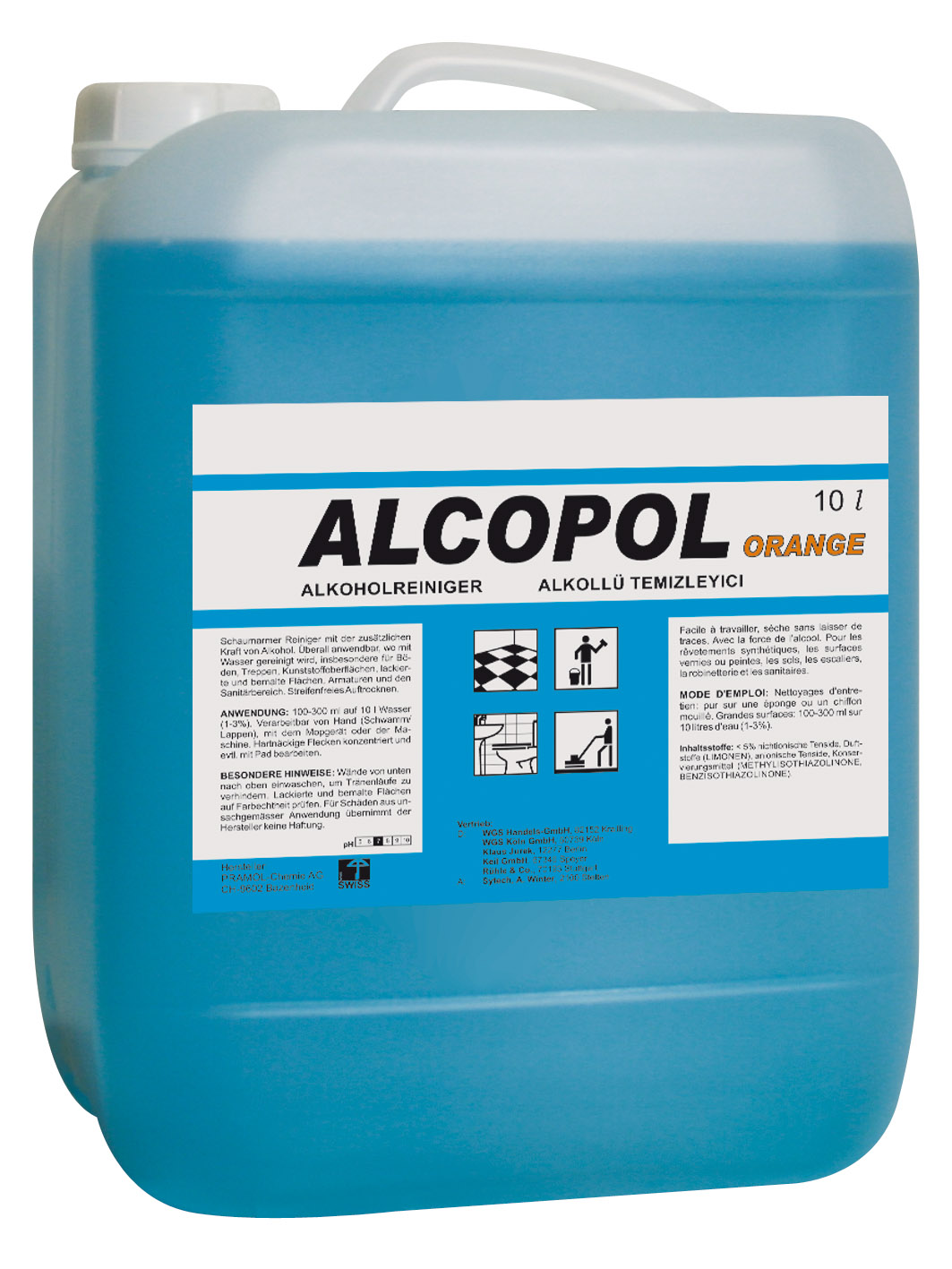 Pramol ALCOPOL orange Alkoholreiniger, 10 Liter
