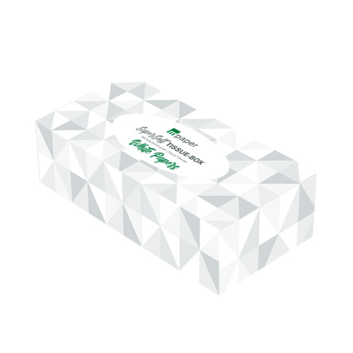 mpaper Kosmetiktücher, 2-lagig, 100 Blatt/Box, weiß, Tissue, 100 % Zellstoff, 21x21cm, 40 Boxen/Karton