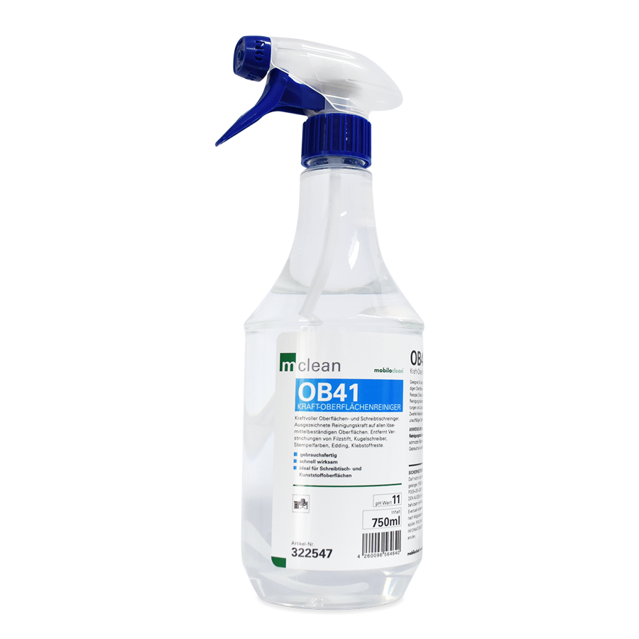 mclean OB41 Kraft- und Oberflächenreiniger, Kunststoff-, Schreibtisch- u. Fleckenreiniger, 750ml-Sprühflasche