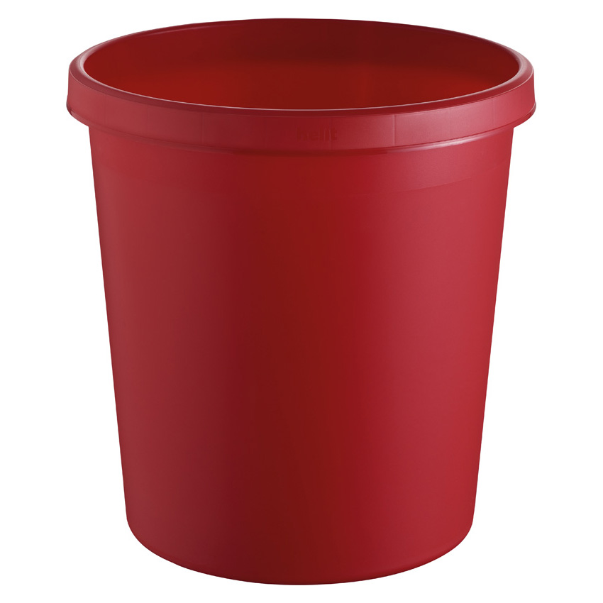 Papierkorb rund, Kunststoff, rot, 18 Liter