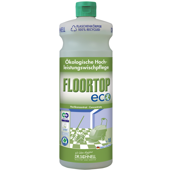 Dr. Schnell Floortop Eco, Ökologische Hochleistungswischpflege, 1 Liter Flasche