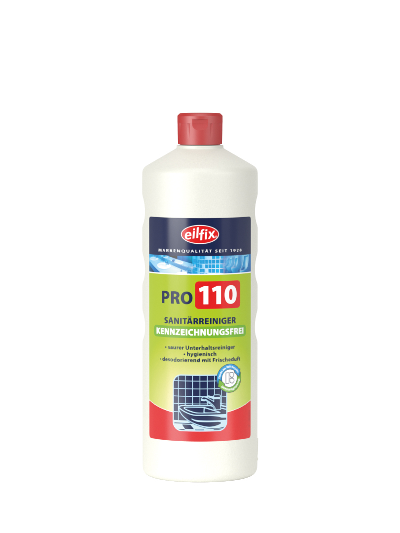 eilfix PRO110 Sanitärreiniger GREEN, kennzeichnungsfrei, 1 Liter