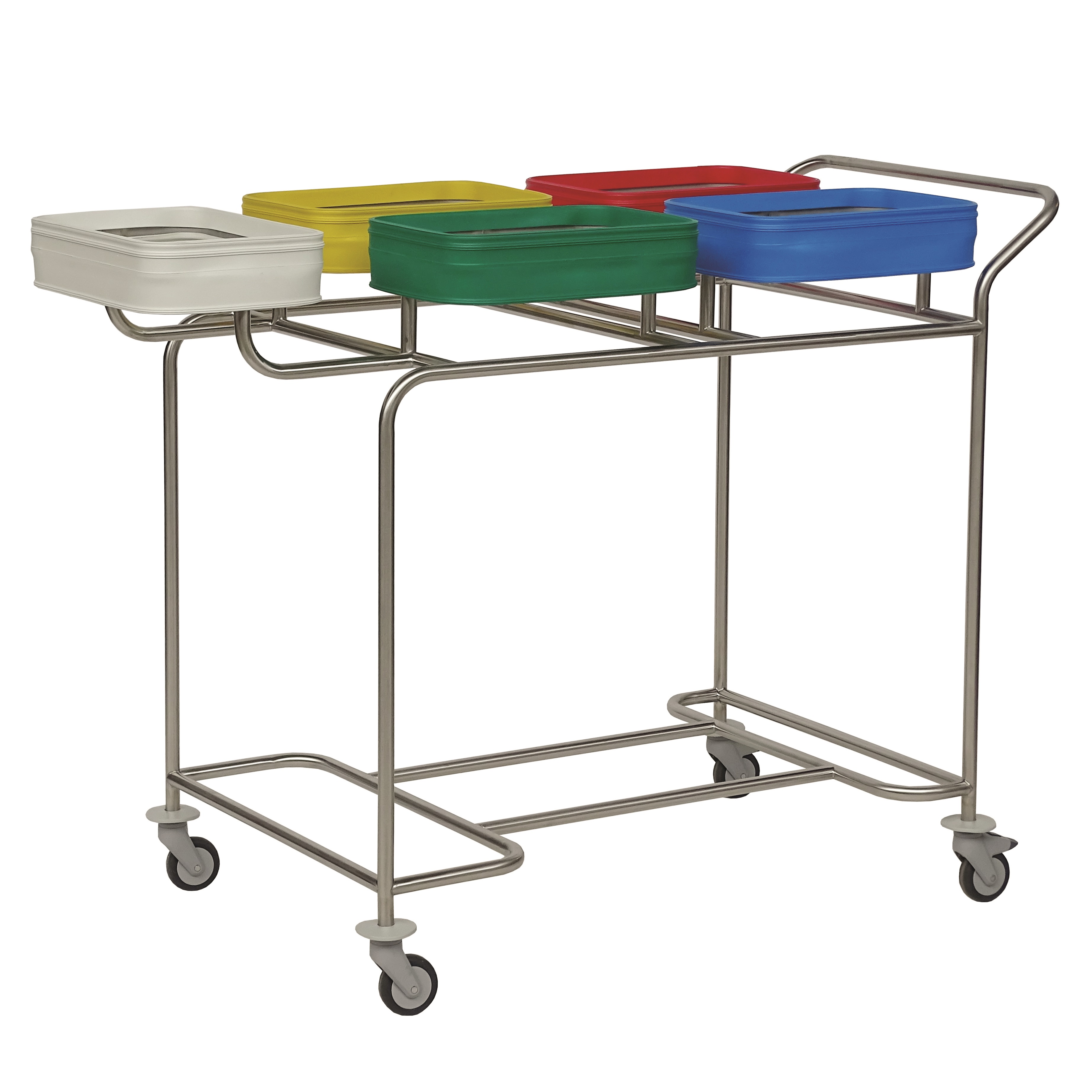 novocal Wäschesammler "Kompakt Plus" 5-fach, mit Schiebebügel, Gesamtmaße: 1255 x 660 x 975 mm (BxTxH)
