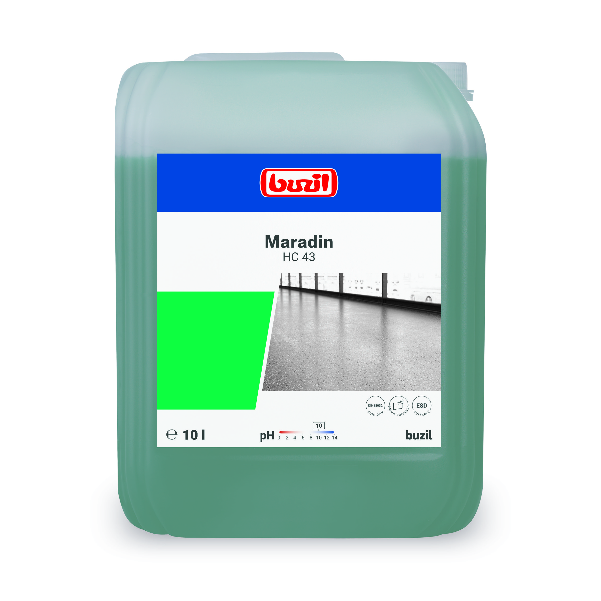 Buzil Maradin HC43, 10 Liter Kanister, Hochkonzentrierter Allzweck-Intensivreiniger