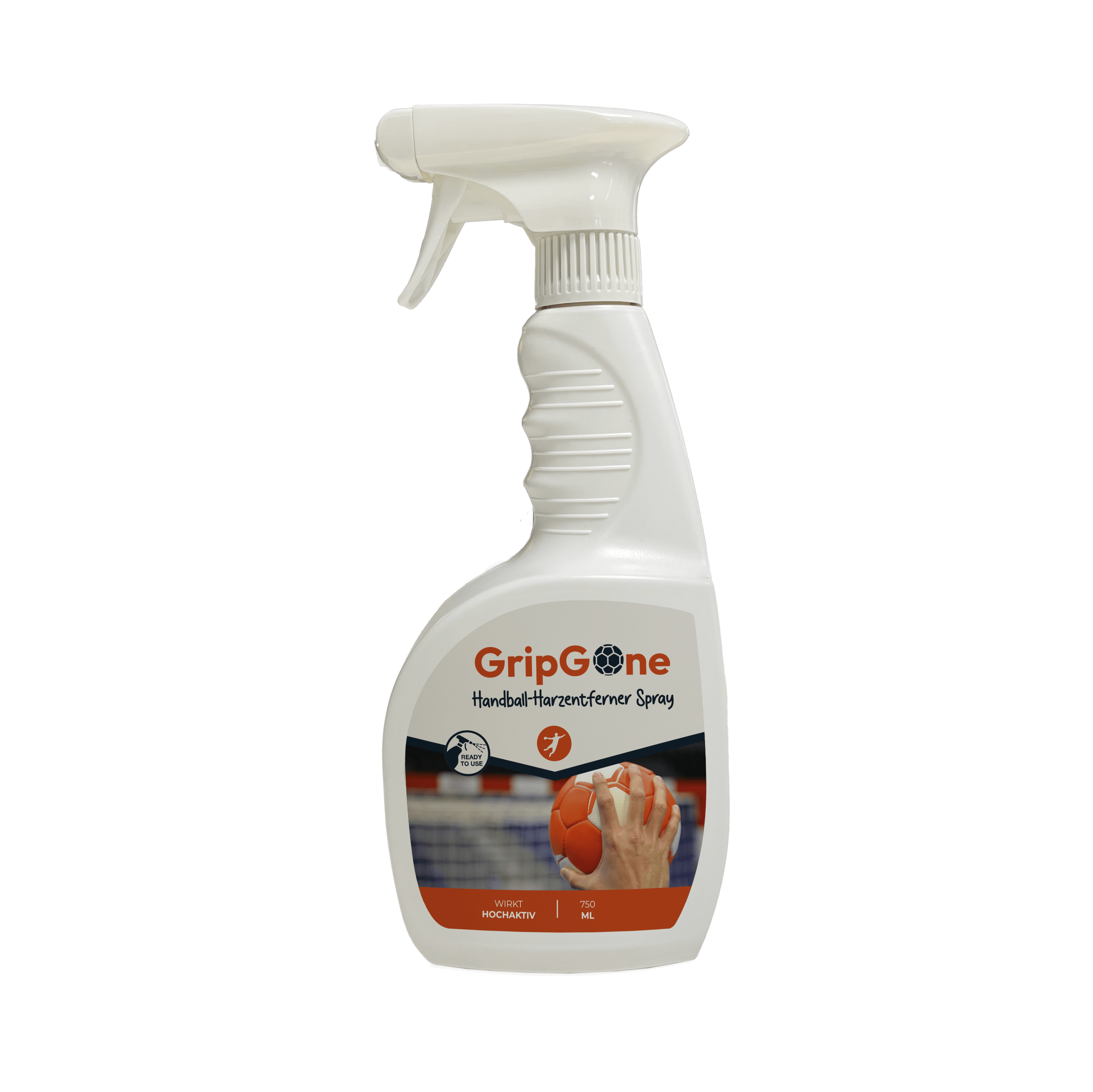 GripGone Handball-Harzentferner, 750 ml Sprühflasche,  Effektiver Reiniger für Sporthallen und mehr