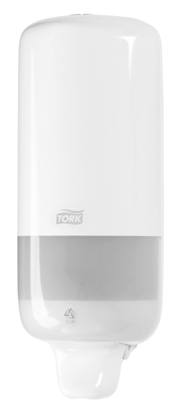 Tork Seifenspender Elevation, S1 - Flüssigseifen System, Kunststoff, weiß, 11 x 29 x 11,5 cm