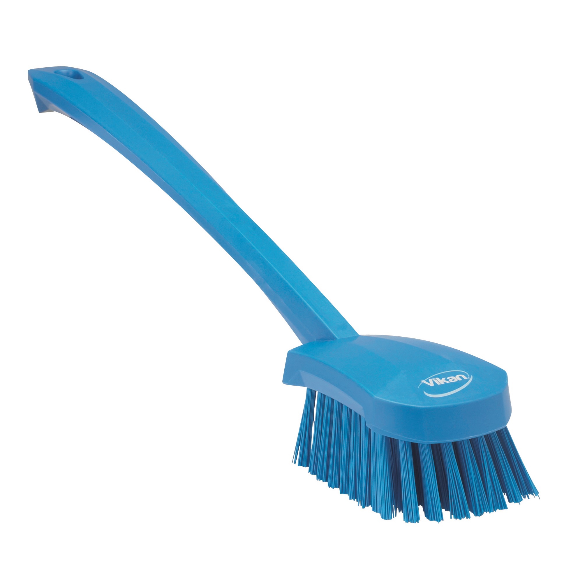 Vikan langstielige Waschbürste, hart, Länge: 415 mm, blau