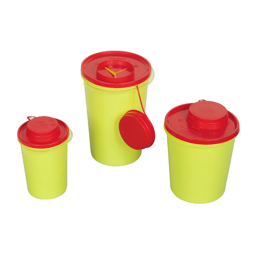 Kanülenabwurfbehälter aus Kunststoff, gelb, 0,6 Liter