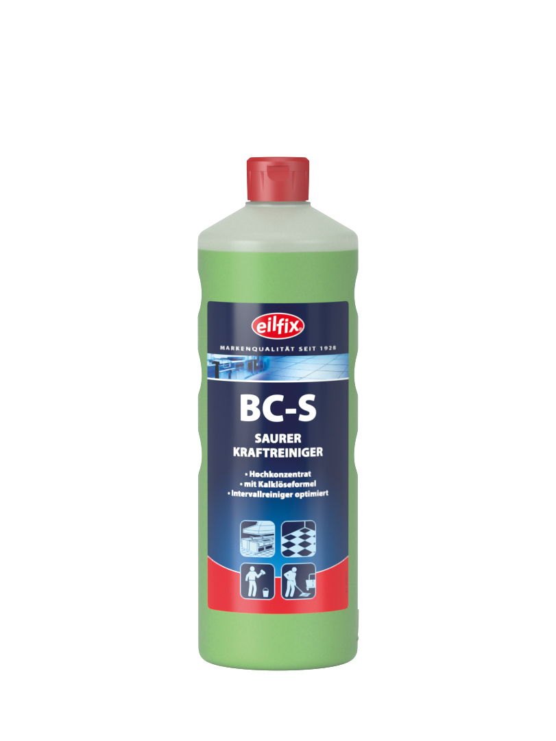 eilfix BC-S saurer Kraftreiniger (Entkalker), Hochkonzentrat, 1 Flasche, 1 Liter