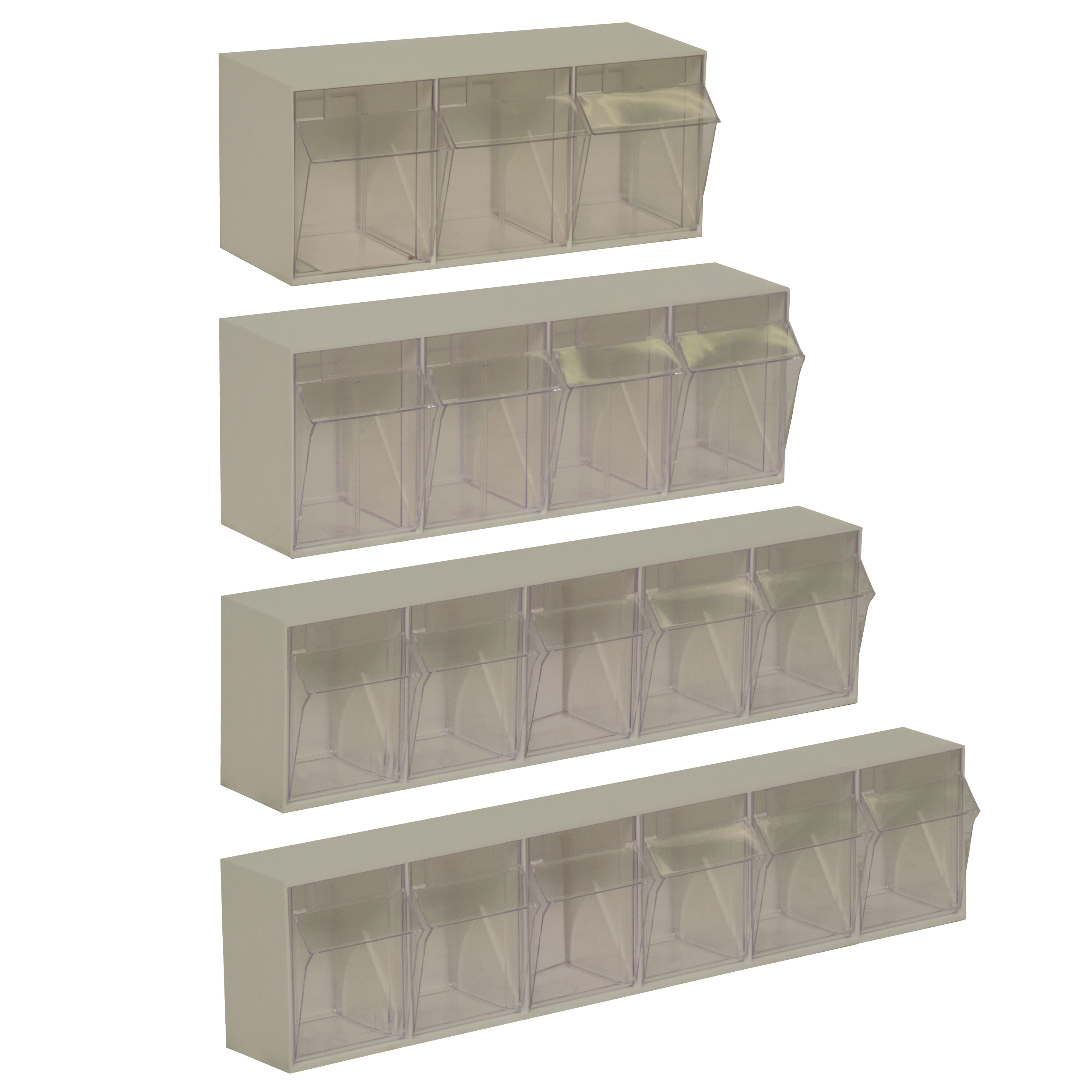 novocal Zubehör - Schütten 6-fach für Wandbefestigung, Abmessungen: 601 x 94 x 112 mm