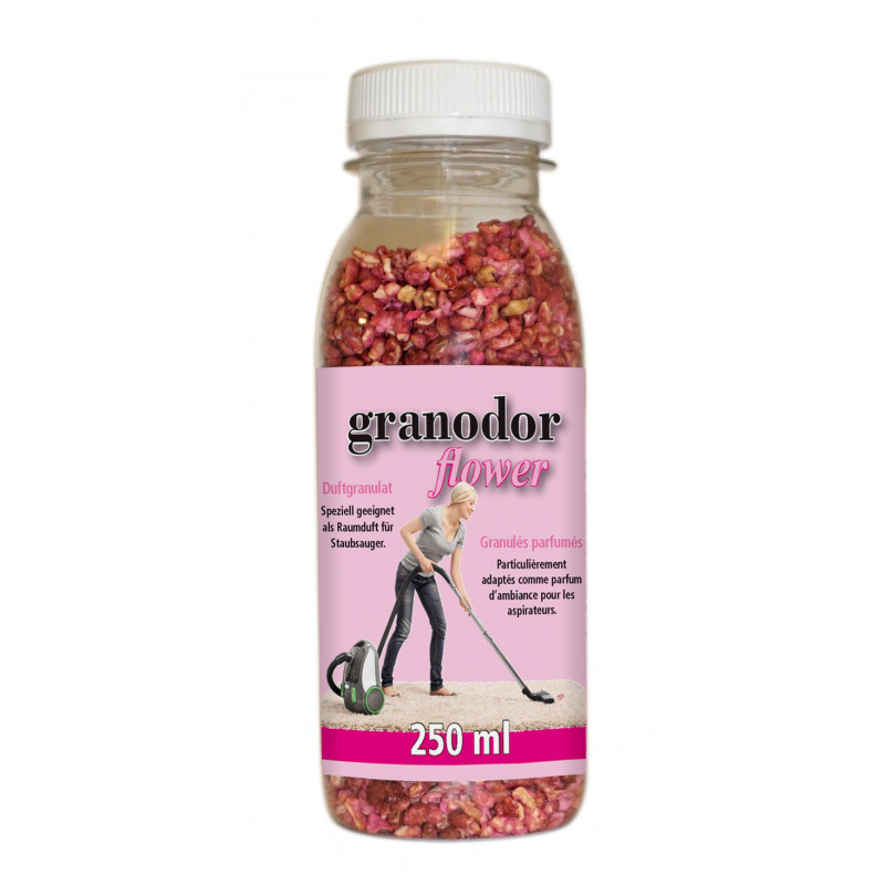 Granodor flower, Raumduft für den Staubsauger, 250 ml, Granulat, pink
