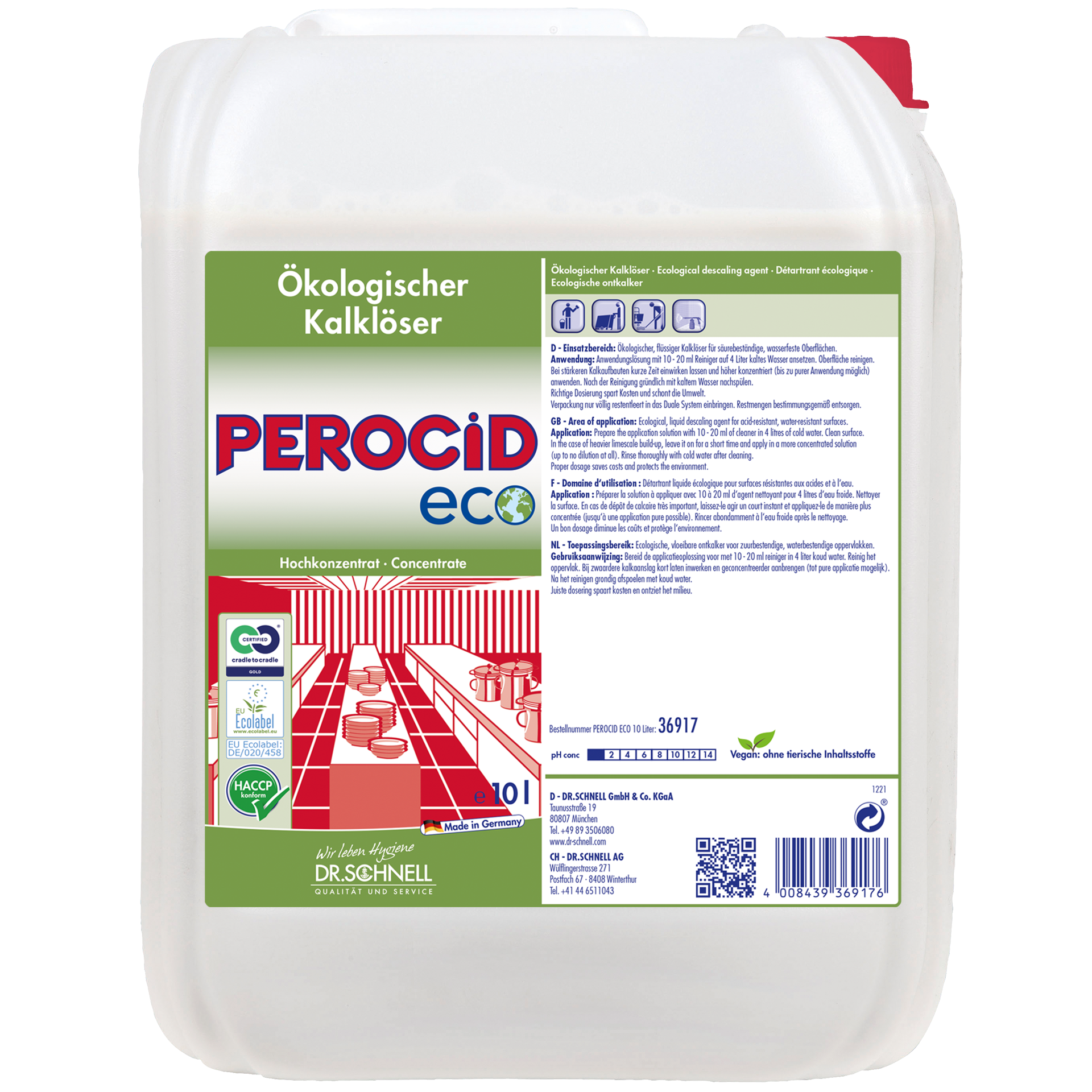 Dr. Schnell Perocid Eco, Ökologischer Kalklöser, 10 Liter Kanister