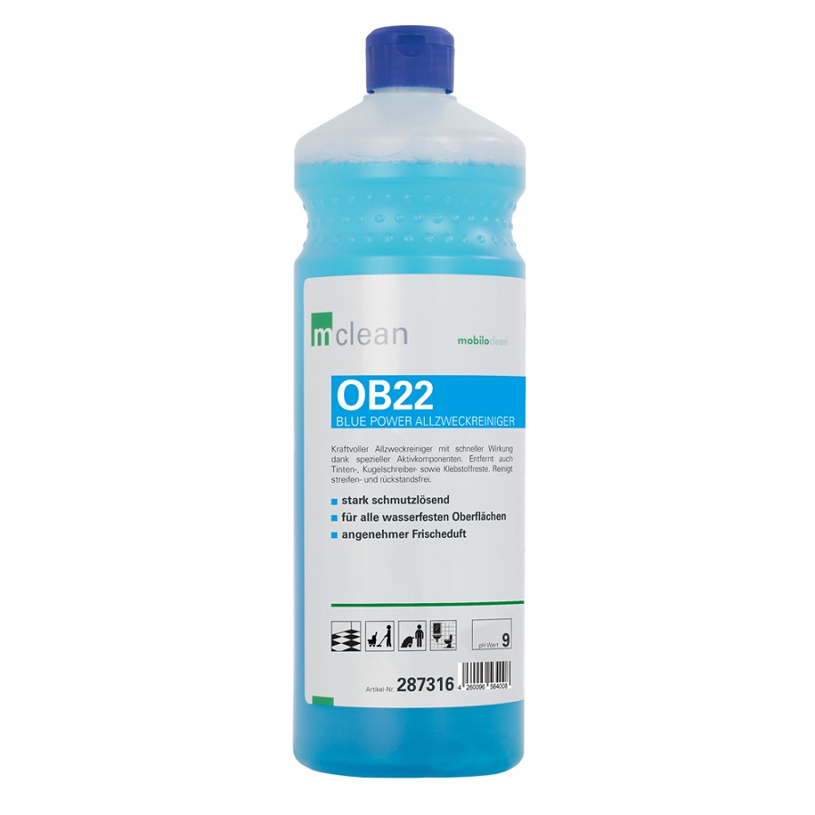 mclean OB22 Blue Power Allzweckreiniger, 1 Liter, Reinigungs- und Pflegekonzentrat