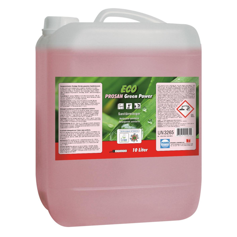 Pramol Eco PROSAN Green Power, 10 Liter Kanister,  ökologischer Sanitärreiniger